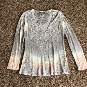 HOT tunic! Subtle sparkle, fits like a Large Tall